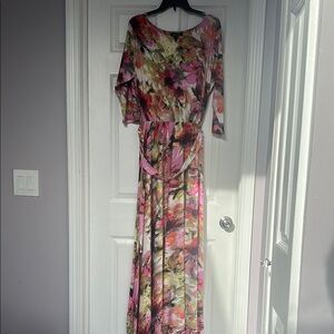 Pink and Purple Maxi Sundress for Wedding Guest
